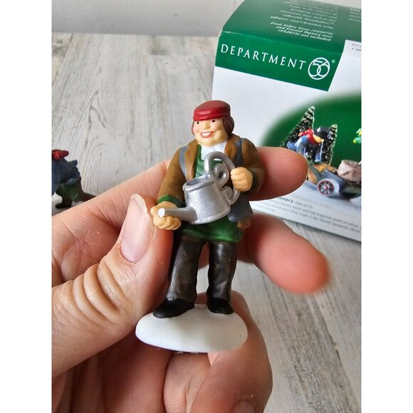 Dept 56 58458 Master gardeners tree planters people accessory Dickens cart - Picture 13 of 14